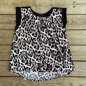 Robert Rodriguez Leopard Print Sleeveless Blouse